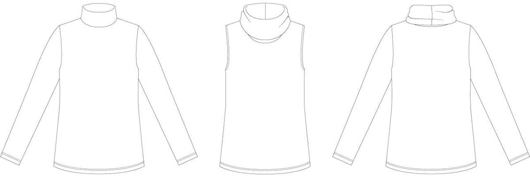 Line2Line B1258 Bluse med tre forskellige kraver