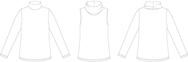 Line2Line B1258 Bluse med tre forskellige kraver