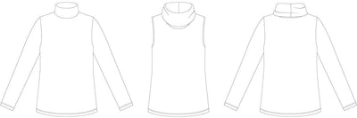 Line2Line B1258 Bluse med tre forskellige kraver - KreStoffer