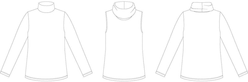 Line2Line B1258 Bluse med tre forskellige kraver - KreStoffer