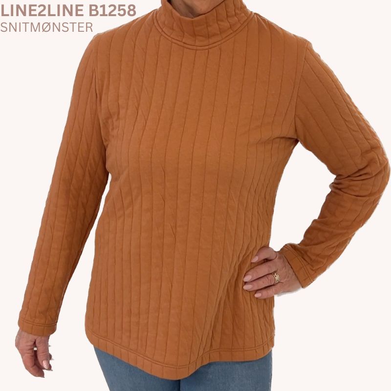 Line2Line B1258 Bluse med tre forskellige kraver - KreStoffer