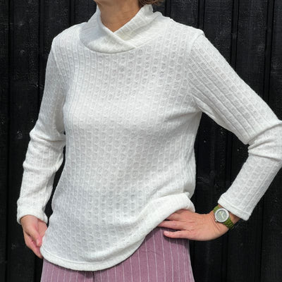 Line2Line B1258 Bluse med tre forskellige kraver