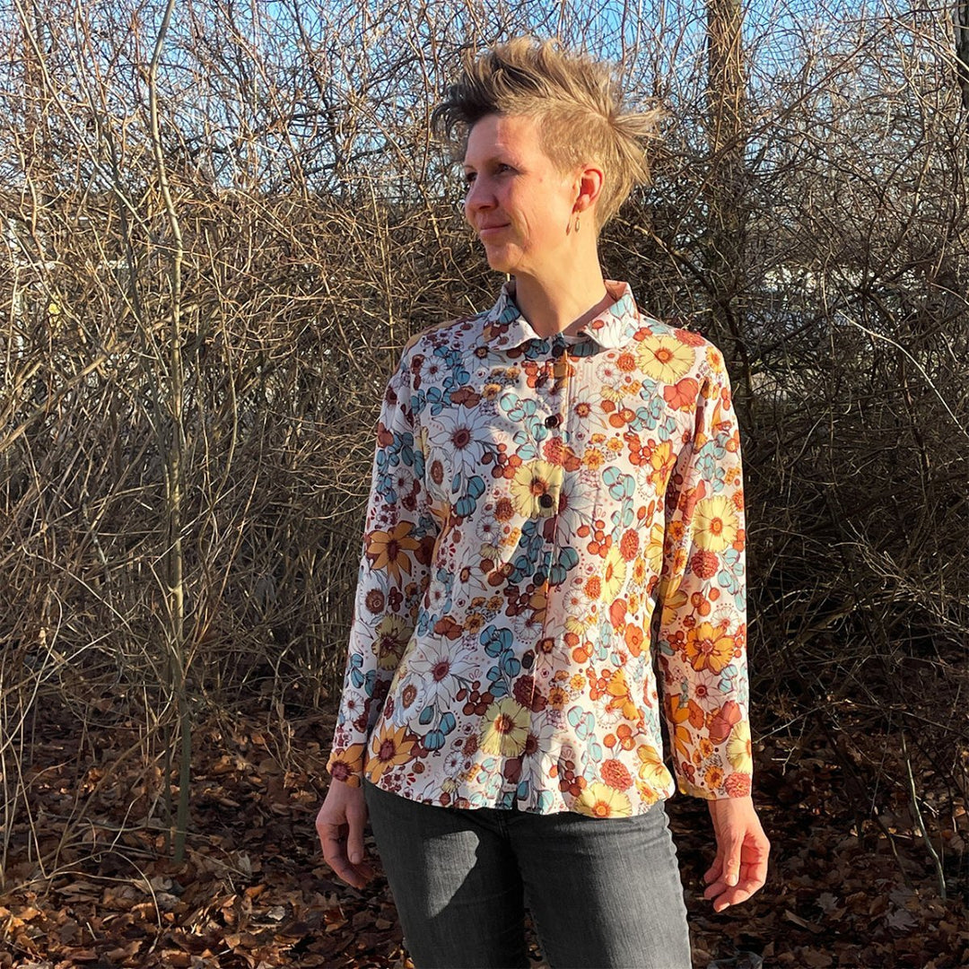 Line2Line B1260 Skjortebluse med sænket skulder