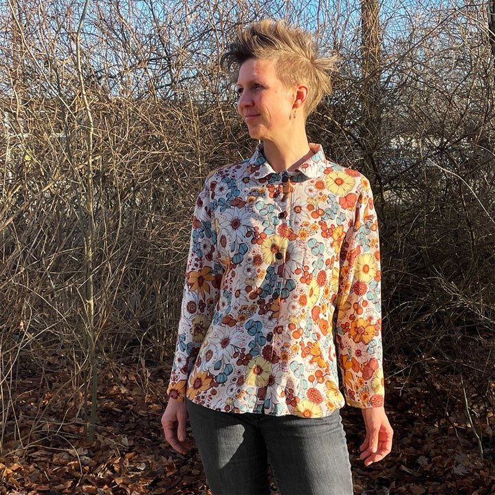 Line2Line B1260 Skjortebluse med sænket skulder