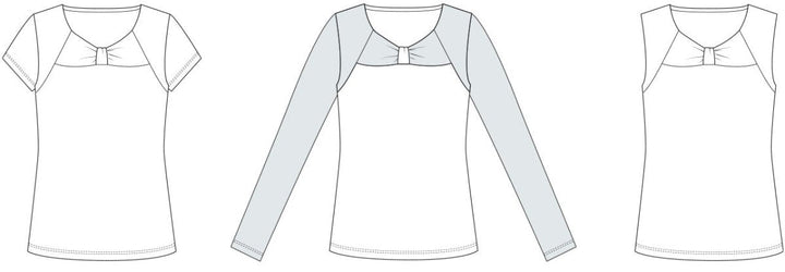 Line2Line B1262 Bluse med knudeeffekt og delsømme