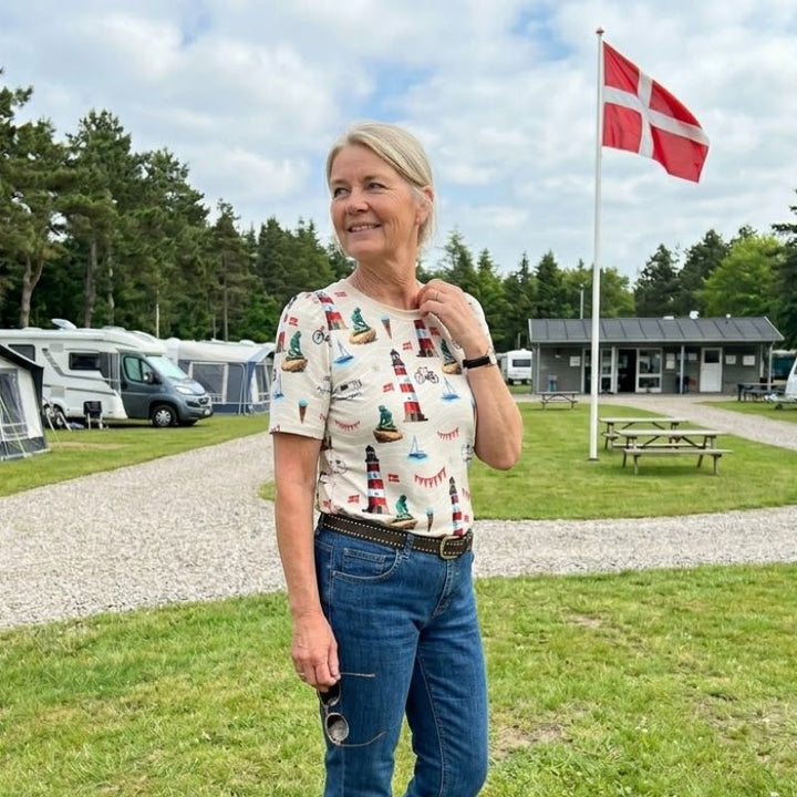 Sypakke til nem T-shirt B1265 med pufærmer og danske feriemotiver
