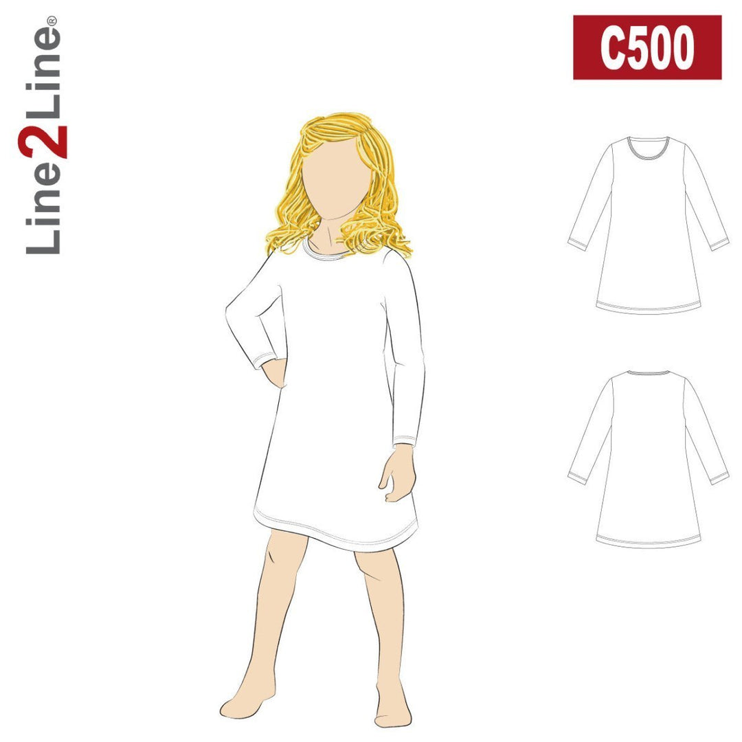 Line2Line C500 Basis T-shirt kjole til børn