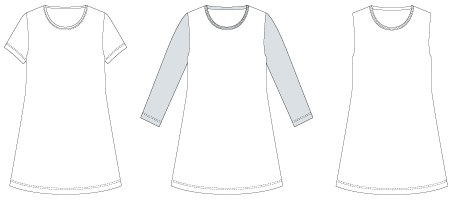 Line2Line C500 Basis T-shirt kjole til børn
