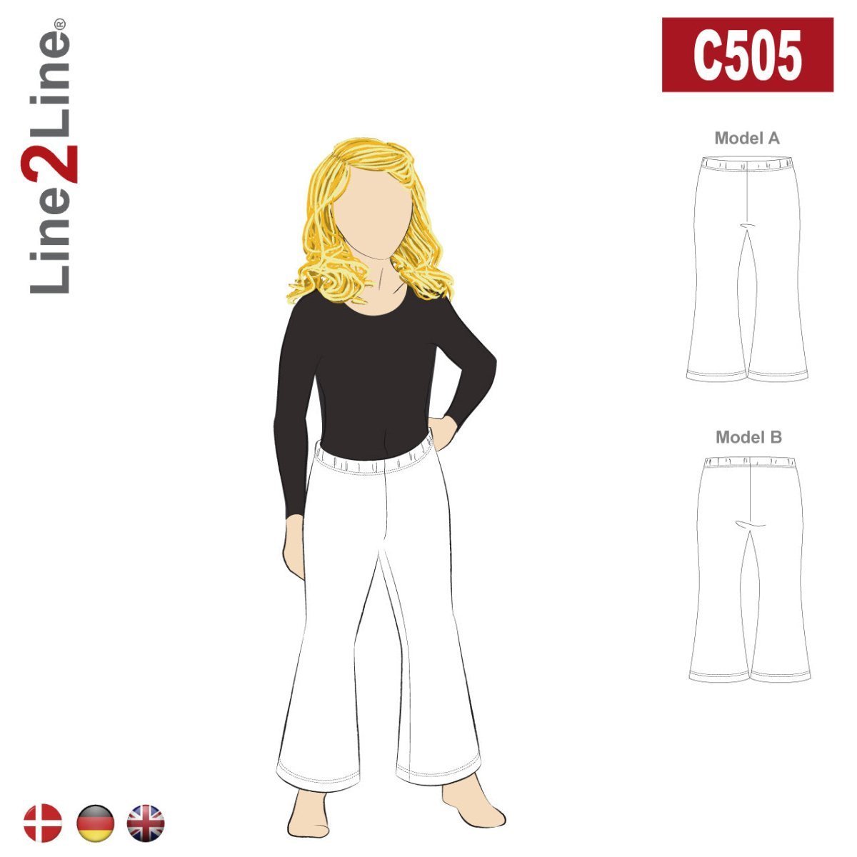 Line2Line C505 Trompet buks med elastik i taljen