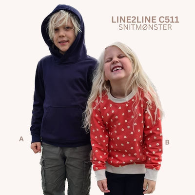 Line2Line C511 Hættetrøje eller sweatshirt - Børn - KreStoffer