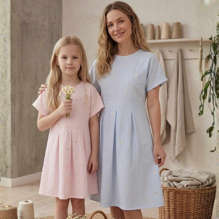 Sypakke til nem flagermuskjole K2279 med margueritter