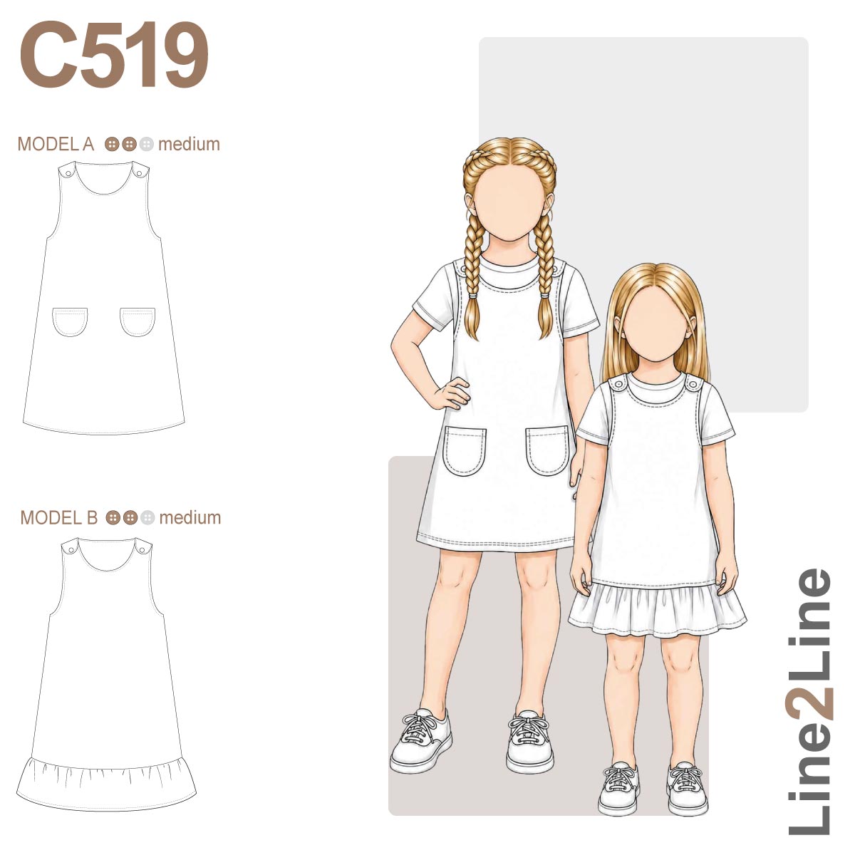 Line2Line C519 Spencer kjole til børn
