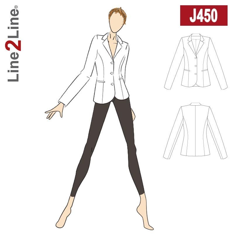 Line2Line J450 Tætsiddende Klassisk habitjakke - KreStoffer