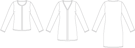 Line2Line J454 Klassisk cardigan PLUS SIZE