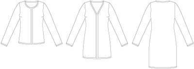 Line2Line J454 Klassisk cardigan, PLUS - KreStoffer