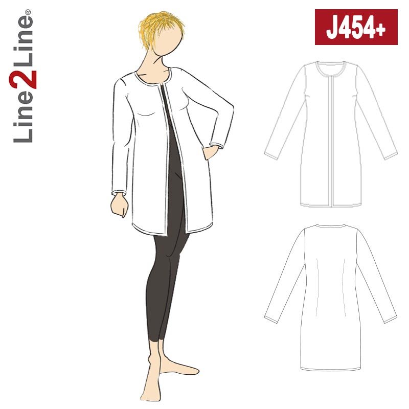 Line2Line J454 Klassisk cardigan PLUS SIZE