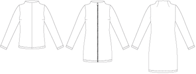 Line2Line J455 Cardigan med stående bådhals - KreStoffer