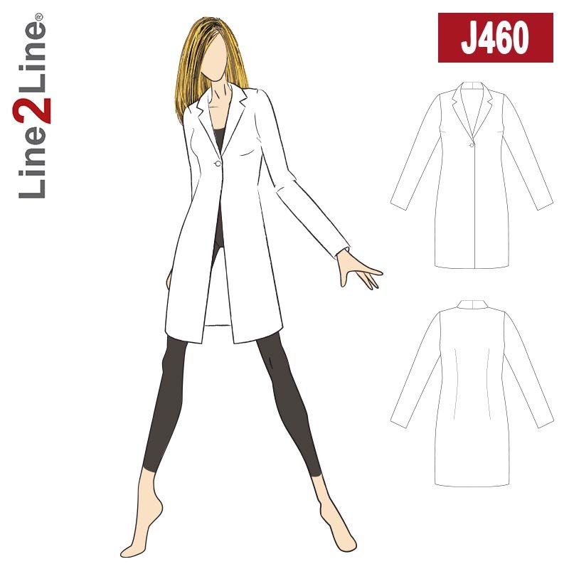 Line2Line J460 Cardigan med sjalskrave - KreStoffer
