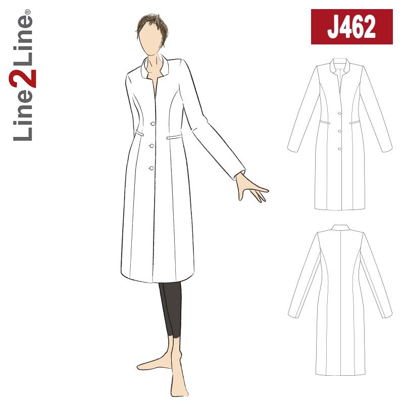 Line2Line J462 Frakke med stående revers