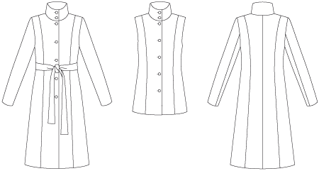 Line2Line J463 Frakke med husarsnit og lommer