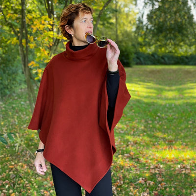 Line2Line J466 Poncho / Sjælevarmer med krave - KreStoffer
