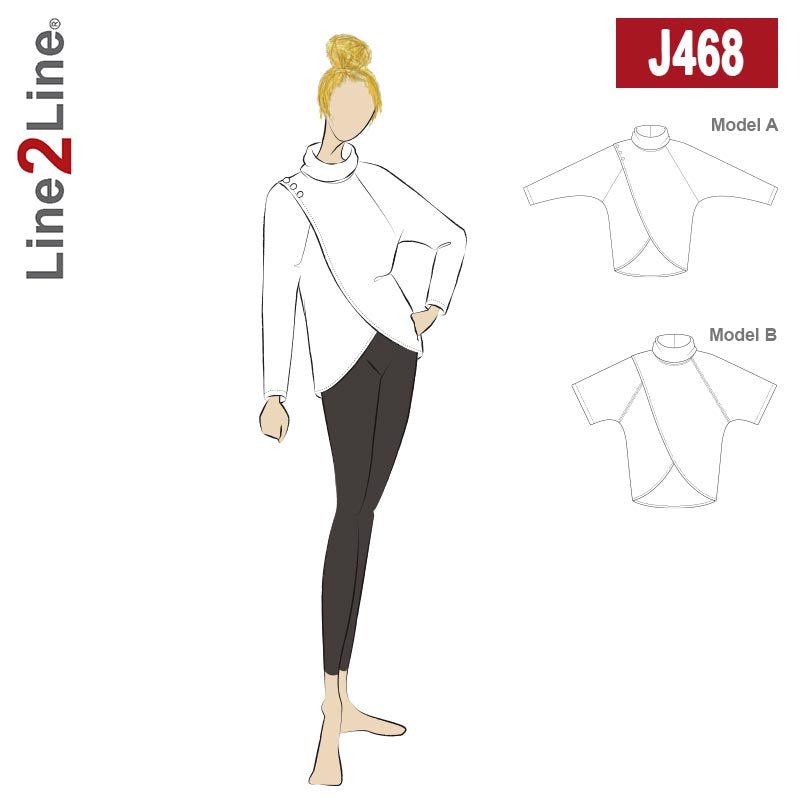 Line2Line J468 Cape med flagermus ærmer