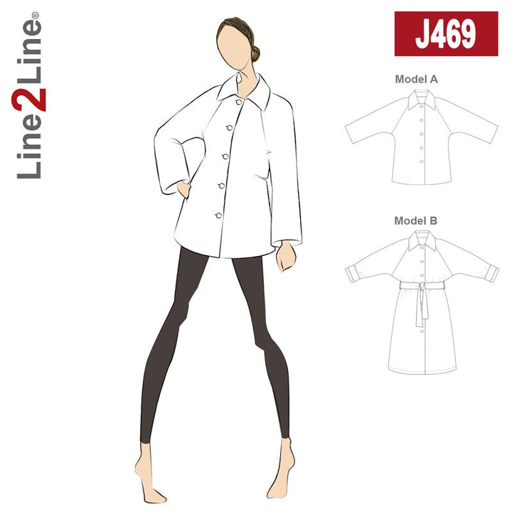 Line2Line J469 Jakke / frakke med flagermusærmer