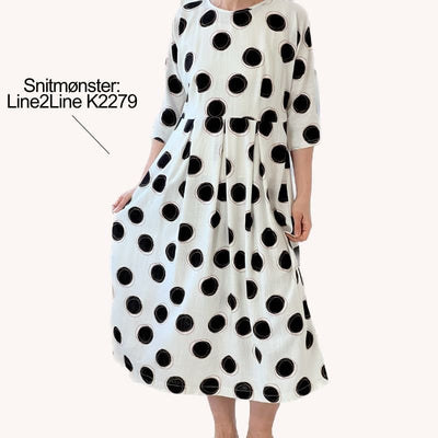 Line2Line K2279 PLUS SIZE Flagermuskjole med wienerlæg / rynk - KreStoffer