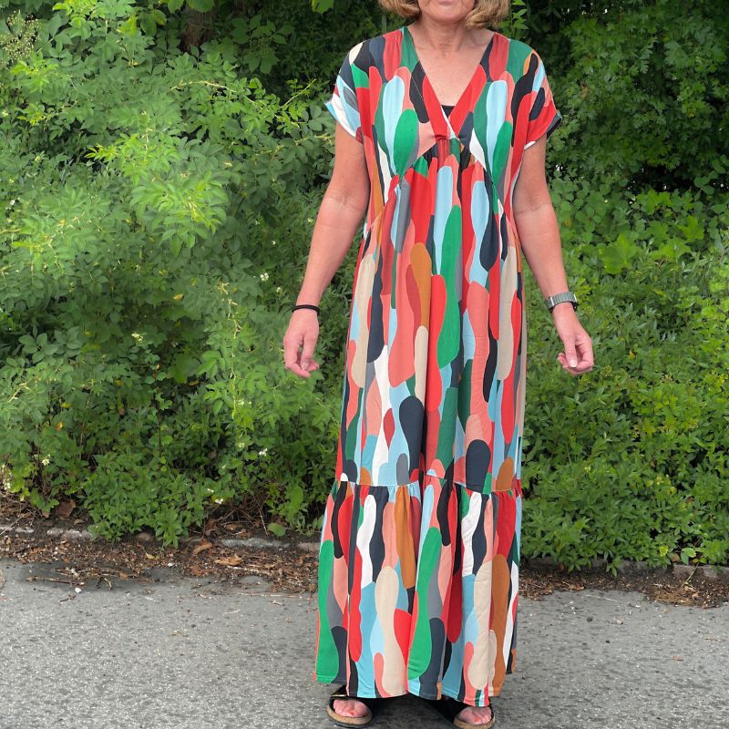 Fast viscose med organisk print