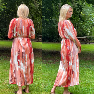 Fast viscose med malede striber