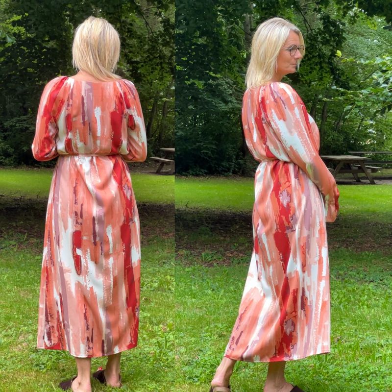 Fast viscose med malede striber