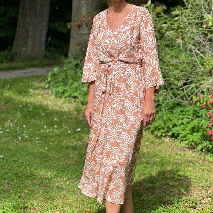 Sypakke til K2290 Kimono kjole med bindeånd i fast stof
