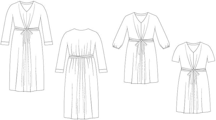 Sypakke til K2290 Kimono kjole med bindeånd i fast stof