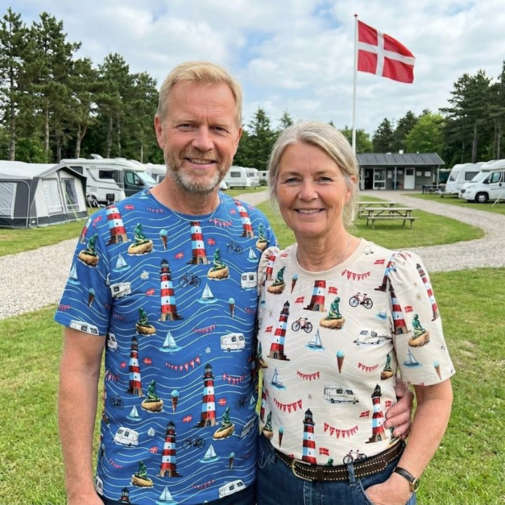 Line2Line snitmønster M800 og B1265 til at sy t-shirt til mand og dame i bomuldsjersey