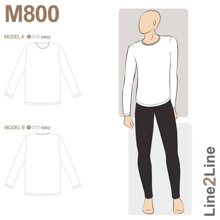 Line2Line M800 Herre T-shirt