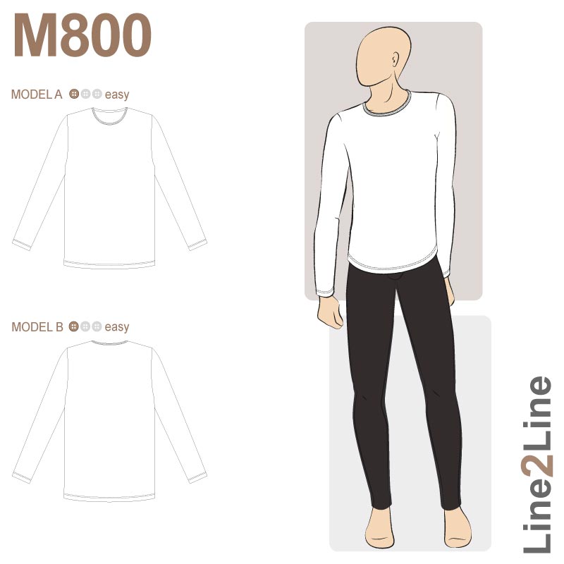 Line2Line M800 Herre T-shirt - KreStoffer