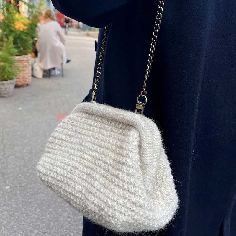 Kæde 120 cm i antik messing til tasker fra PetiteKnit
