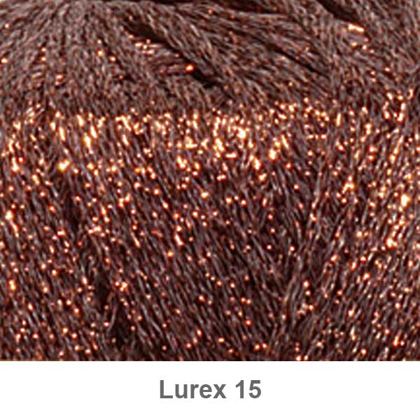 Lurex garn fra Lammy Gyldenbrun