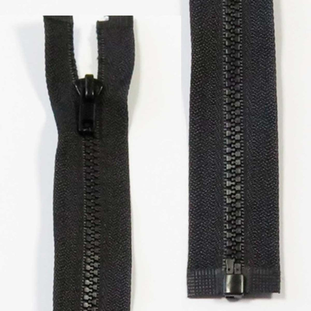 Delbar lynlås 25-85 cm sort