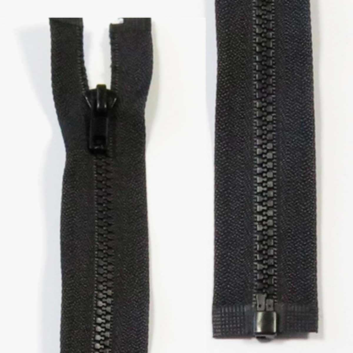 Delbar lynlås 25-85 cm sort