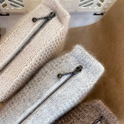 Lynlås 23 cm i sand passer  til lille Juno Bag fra PetiteKnit