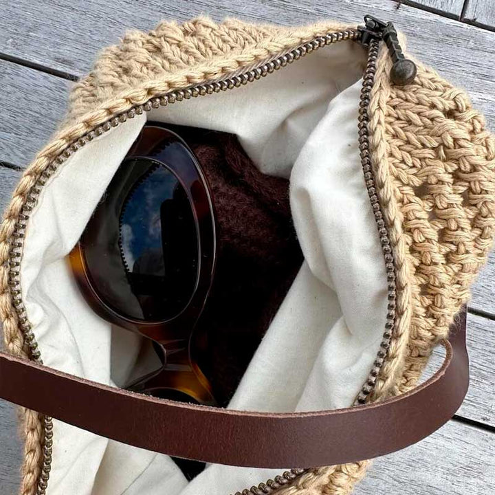 Lynlås 23 cm i sand passer til lille Juno Bag fra PetiteKnit