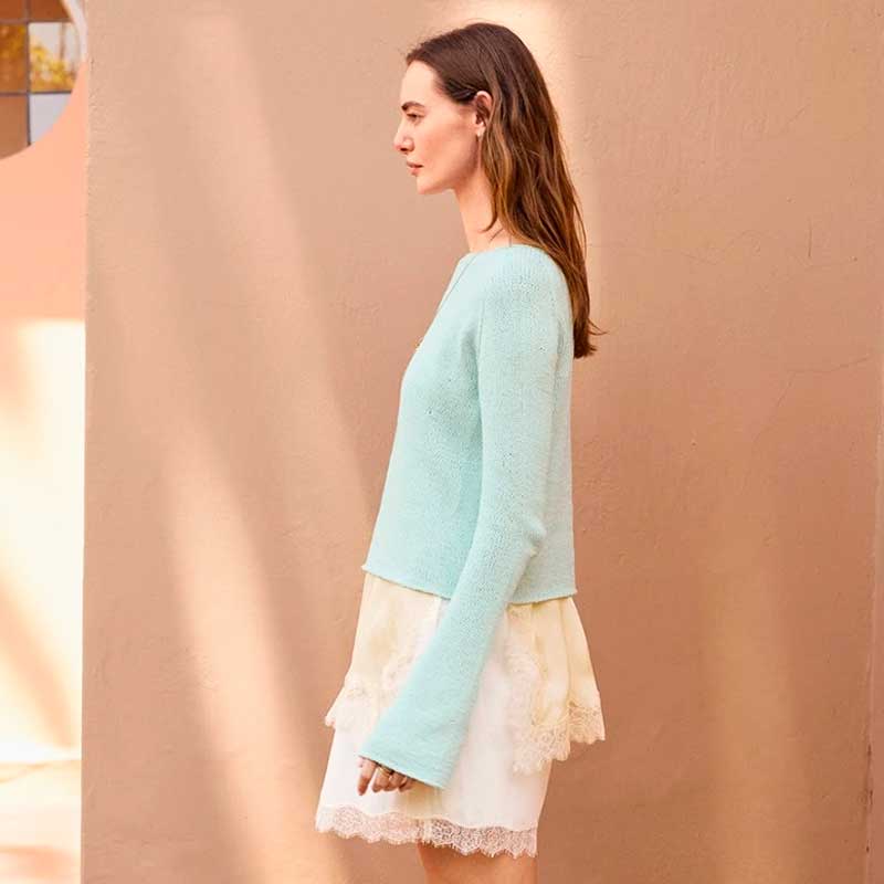 Lyra sweater 2604-5 i Line garn fra Sandnes Garn