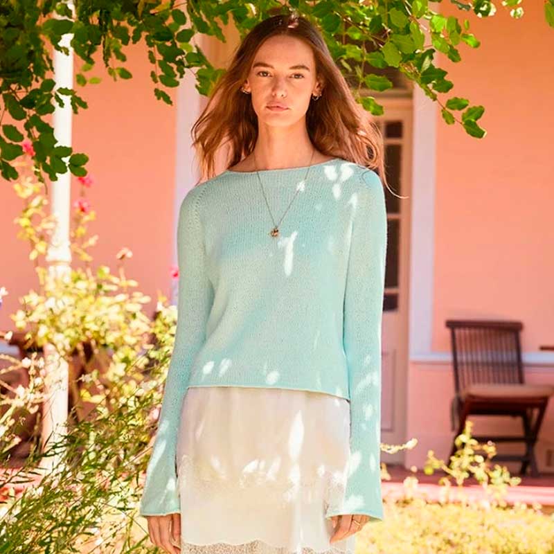 Lyra sweater 2604-5 i Line garn fra Sandnes Garn