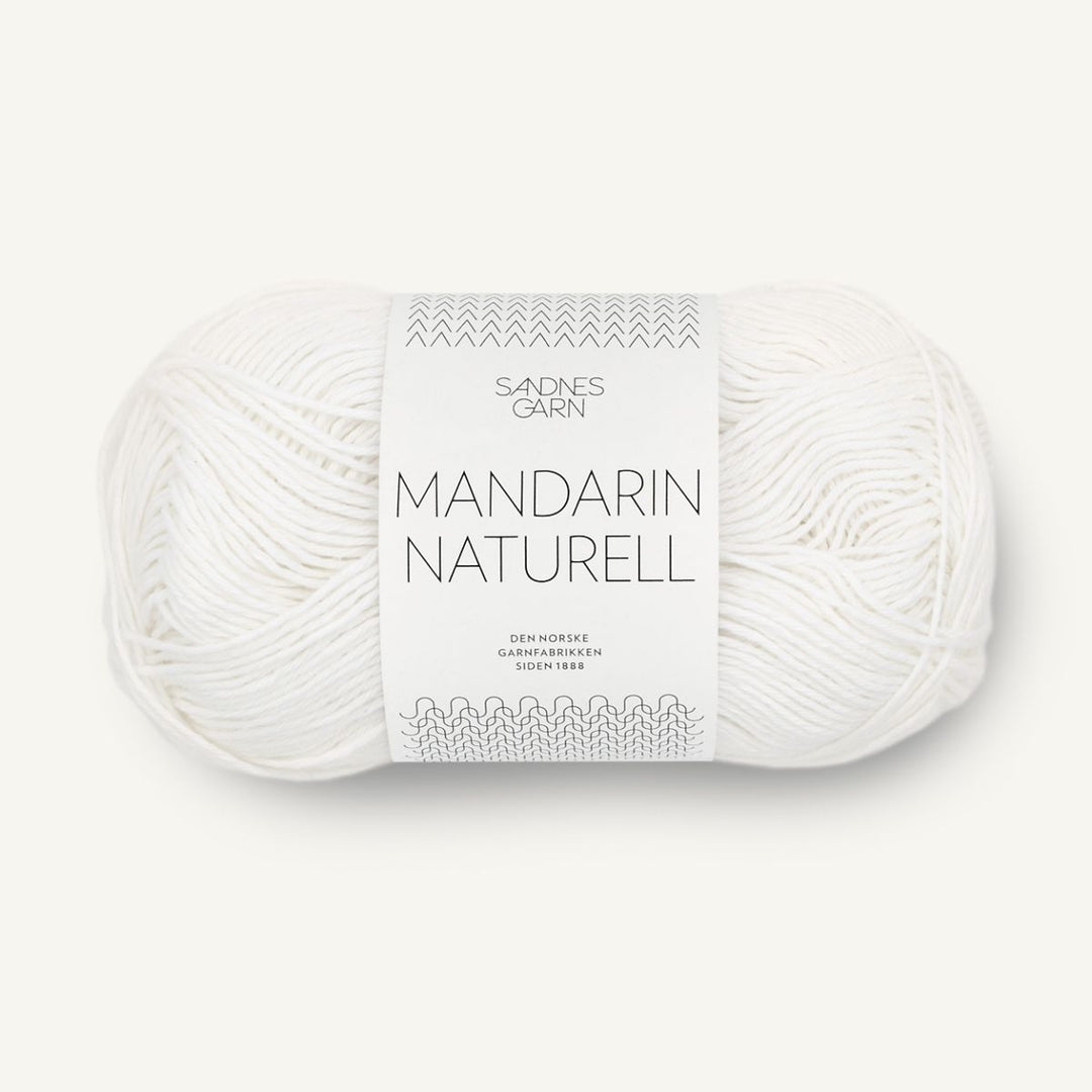 Mandarin Naturel garn fra Sandnes Garn Optisk hvid