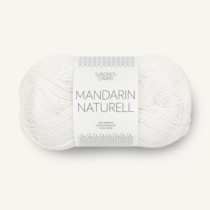 Mandarin Naturel garn fra Sandnes Garn Optisk hvid