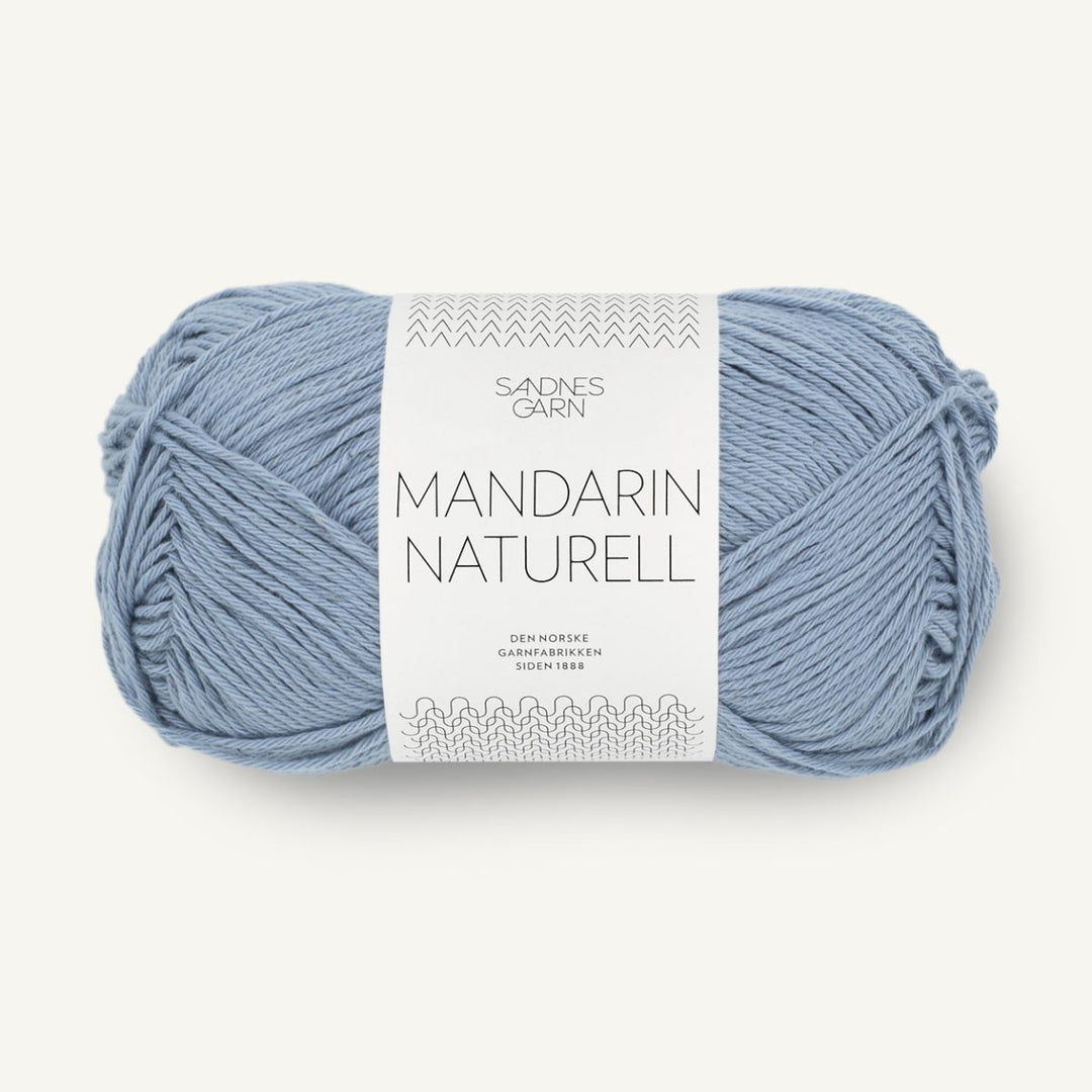 Mandarin Naturel garn fra Sandnes Garn Blå hortensia