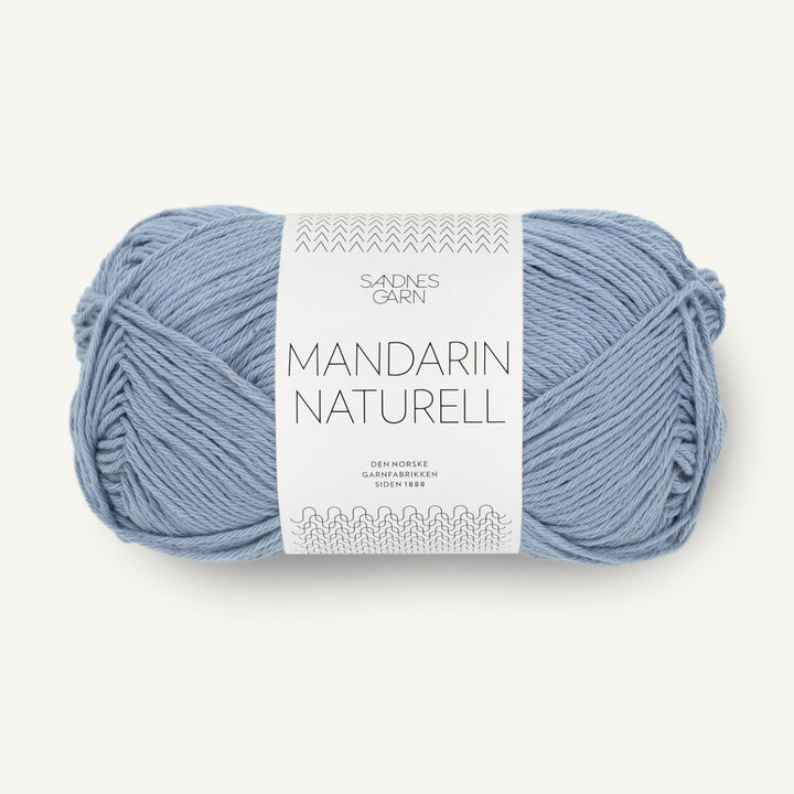 Mandarin Naturel garn fra Sandnes Garn Blå hortensia