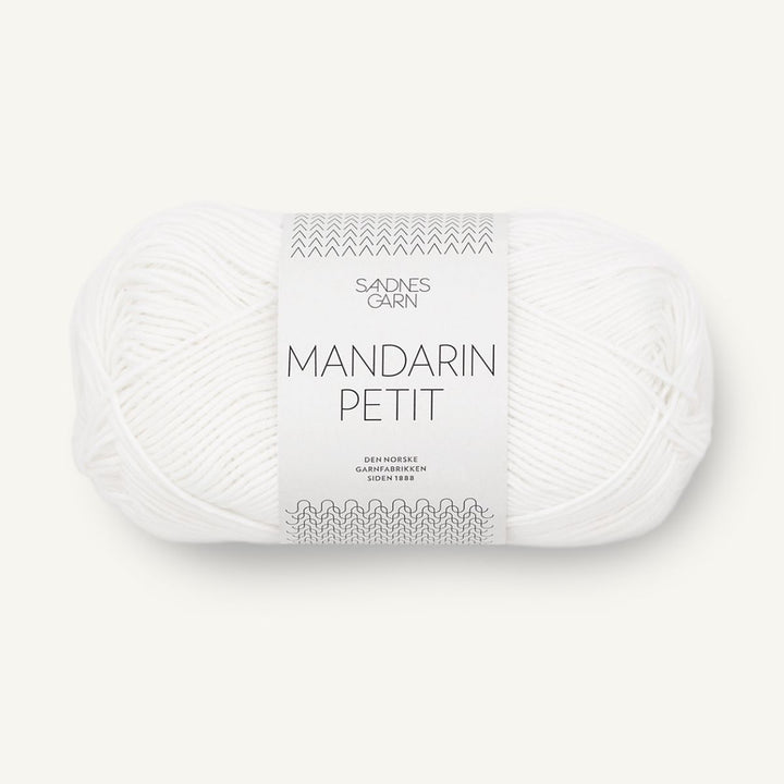 Mandarin Petit garn fra Sandnes Garn Optisk hvid