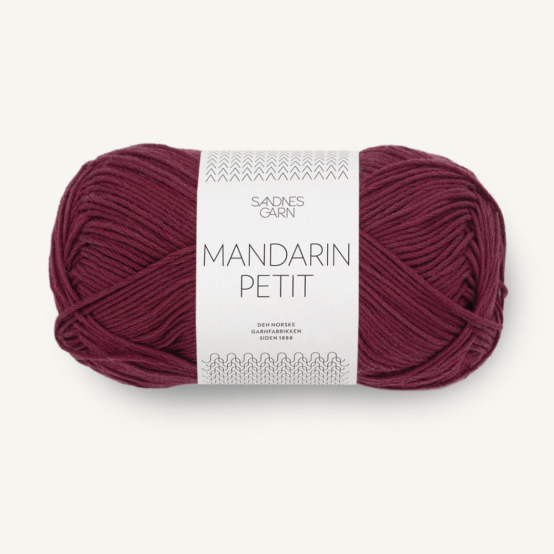 Mandarin Petit garn fra Sandnes Garn Dyb burgunder